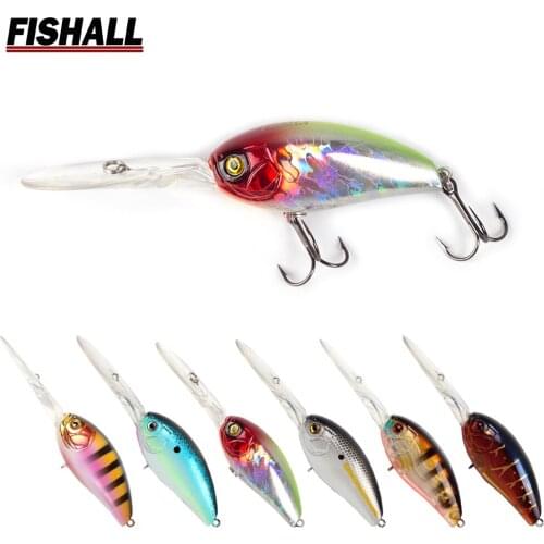 Fishall LC 2.0D Super Deep Diving Crank Lure 65mm 19g Floating Depth 3.0m+ Crankbait Wobbler for Sea Bass Fishing