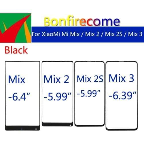 10pcs\lot For XiaoMi Mi Mix \Mix 2 / Mix 2S / Mix 3 Touch Screen Front Panel Glass Lens Outer Glass For Mi Mix2 Mix2S Mix3