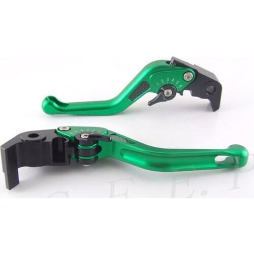 SFEP 3D Short CNC Adjustable Motorcycle Brake and Clutch Levers with Carbon Fiber Inlay Type For Kawasaki Z250SL 2016-2017