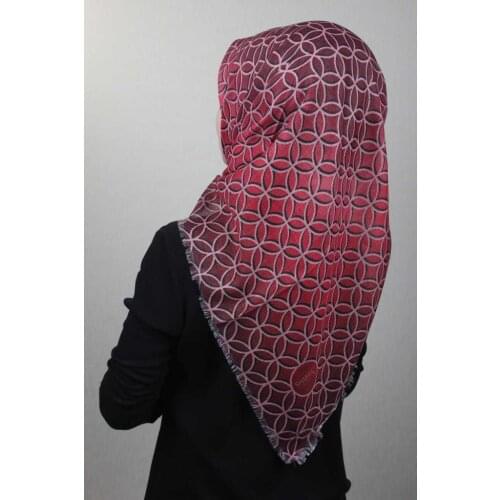 SHAREL SHİNE PATTERNED SILVERY LINEN SCARF-DESEN-01-RENK-01
