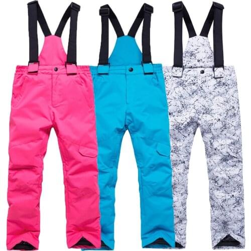 New Style Kids Skiing & Snowboarding Pants Boys and Girls Outdoor Sports Warm Trousers Childrens Snow Pants