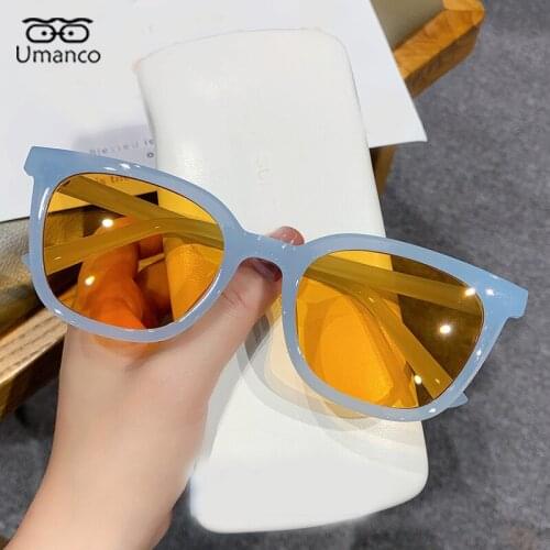 Square Cat Eye Sunglasses for Women Men with Candy Color PC Frame AC Lens Anti UV400 Female Male Eyeglasses New Designer Shades
