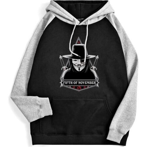 Hoody Moving Character V For Vendetta Cool Print Man Raglan Hoodies Fleece High Quality Clothes Street Famous Brand Mens Hoodie