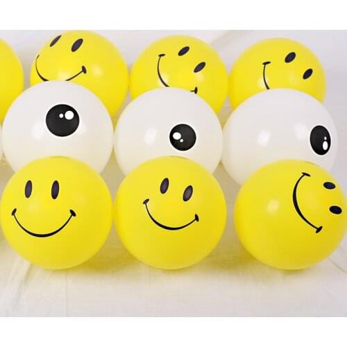 Free Shipping 5-Inch White Eyes Small Octopus Plastic Decoration Animal Cartoon Balloon Yellow Top SMILY Face Balloon 30pcs/lot