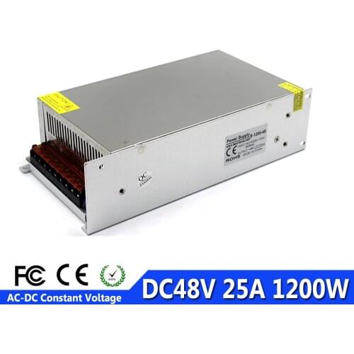 1200W 48V 25A Single Output Switching Power Supply Driver Transformers 220V 110V AC To DC48V Smps for CNC Machine DIY LED CCTV