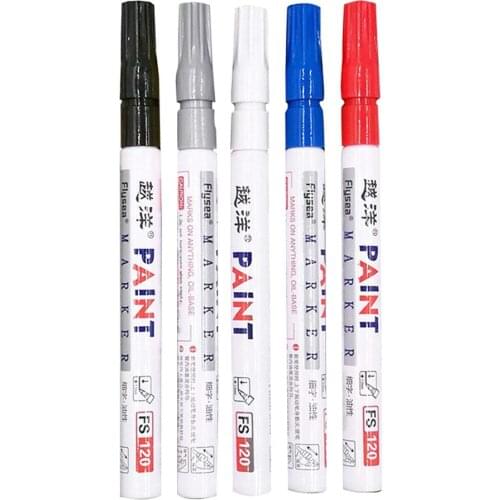 5 Colors Car Tire Paint Marker Pen Touch Up Graffiti Pen Sign In Pen Office Stationery Water Based Premium Paint Fill