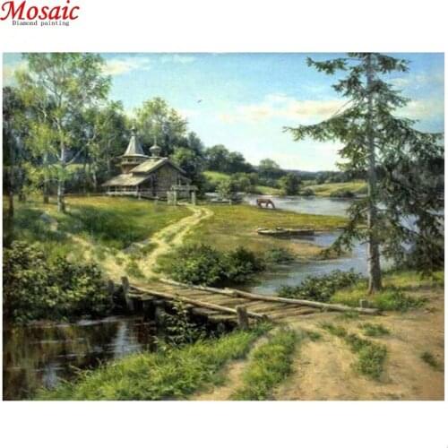 Diy,Diamond Painting natural scenery,Cross Stitch,Full,Diamond Embroidery,tree,5d Diamond,Mosaic,pattern,puzzle,mazayka