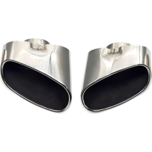 Car Chrome Exhaust Dual Tail Pipe Muffler Tip Stainless Steel for BMW X5 E70 2008-2013 Car Styling