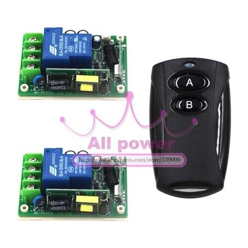 Free Shipping Wide voltage 85-250V 30A RF Wireless Remote Control Switch and Controller System