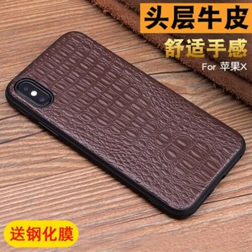 X Case 2018 Fashion Design Back Case for Apple iPhone X Fundas Skin Luxury Genuine Cow Leather Case for iPhone X Coque capa