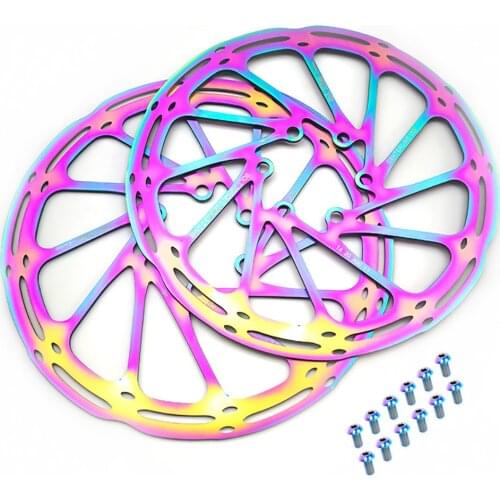 MTB Road Bike Hydraulic Brake Disc Rotor Pads 160/180/203mm Oil Slick Mountain Bike Brake Rotor Hollowed Bicycle Brake Disc Pads