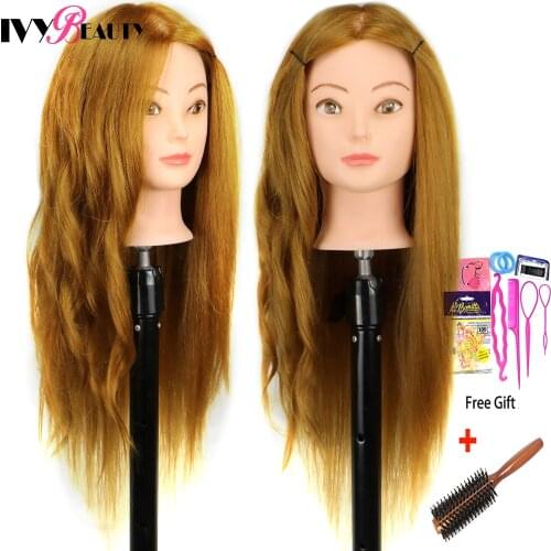 Female Mannequins Head For Hairstyles Mixed 85% Real Human Hair For Doll Hairdressing Maniquin Training Dummy Head For Styling