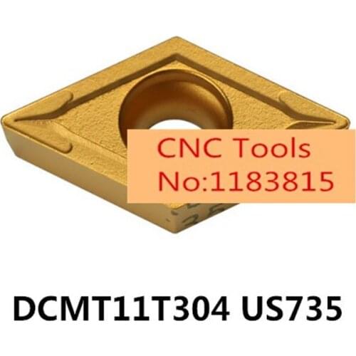 10PCS DCMT11T302 DCMT11T304 US735/DCMT11T308 US735,insert carbide for turning tool holder boring bar,Special for stainless steel
