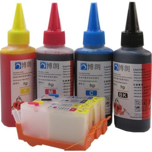 934 935 refillable ink cartridge for hp Officejet pro 6230 6830 6835 6812 6815 + for hp Dey ink bottle 4 color Universal 100ML