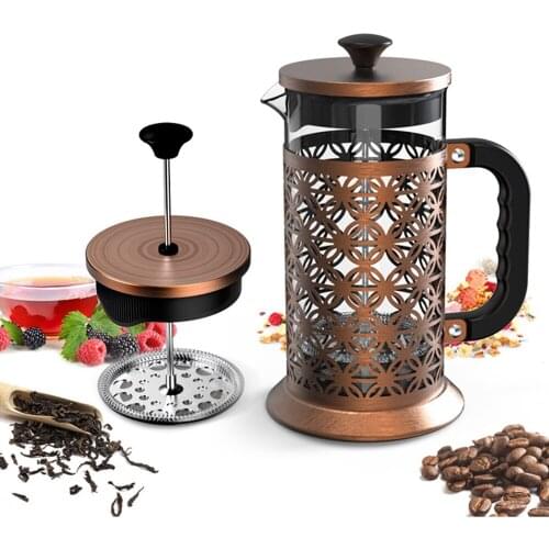 French Press Coffee/Tea Brewer Coffee Pot Coffee Maker Kettle 1000ML Stainless Steel Glass Thermos For Coffee Drinkware