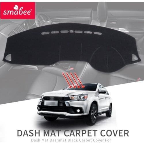 Smabee Dash Mat for Mitsubishi ASX RVR 2011 ~ 2018 Outlander Sport Anti-Slip Dashmat Black Carpet Car Dashboard Pad Accessories