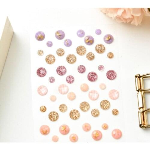 KSCRAFT Colorful Sugar Sprinkles Self- adhesive Enamel Dots Resin Sticker for Scrapbooking/ DIY Crafts/ Card Making Decoration