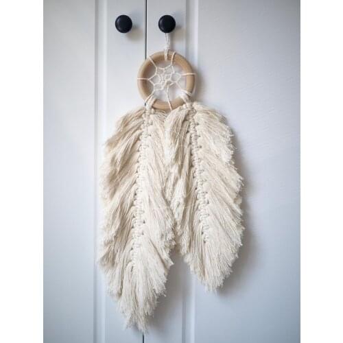 Macrame Home Decoration Accessories Bohemian Feathered Wall Hanging Car Chines Room Decor Dream Catcher Hand-wovening Tapestry