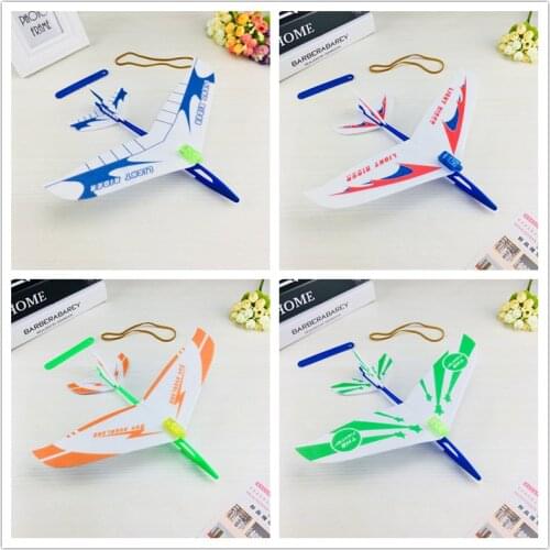 Plane Model Hand Launch Throwing Airplane Inertial Foam Glider Aircraft Toy Outdoor Educational Toys with light
