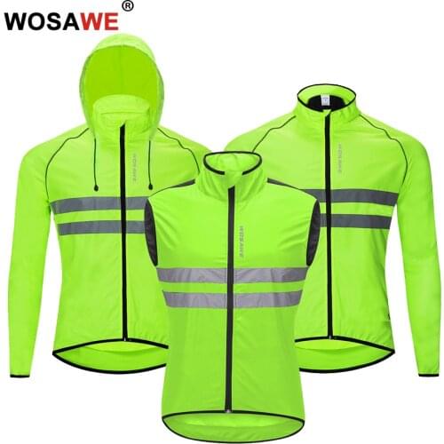 WOSAWE Motorcycle Jacket Hooded Mens Motorbike Reflective Vest Windproof Waterproof Racing Rider Jacket Motocross Coat Green