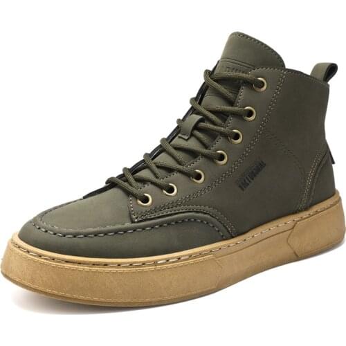 Retro Classic Boots Men 2021 Autumn & Winter Fashion Men Boots Shoes Men New High Quality leather Casual Work Boots