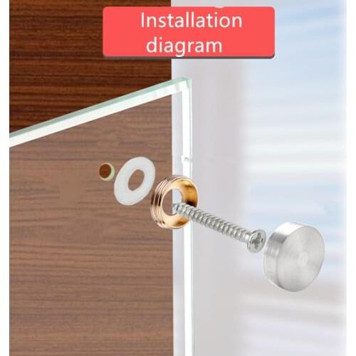 8set Stainless Steel Advertising Screws Dia.16-40mm Mirror Fixing Nails Decorative Cover cap Glass Billboard Fastener Hardware