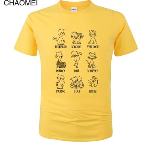 2019 New Funny Cat T Shirt Men Women Fashion T-Shirt Lovely Kitten Print T Shirt Summer Casual Tops Unisex Cotton Cats Tees C24