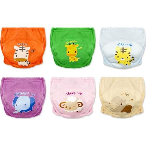 New Childrens Learning Pants Cartoon Baby Creative Urine Training Underwear Flank Leggings Baby Cloth Diapers
