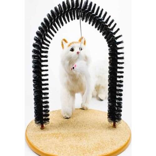 Cat scratching brush pet cat tickling scratching device arch type cat automatic massage antipruritic scratching device