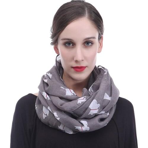 Dog Scottish Terrier Scottie Pet Print Womens Infinity Loop Scarf