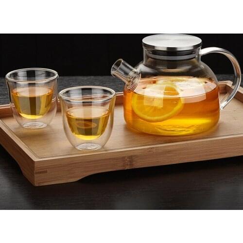 Glass Kettle High Borosilicate Heat resistant Tea Set Temperature Pot Health Preserving Flower