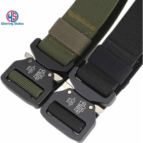 Tactical belt adjustable military belt high strength nylon waist belt with Metal buckle hunting training accessories