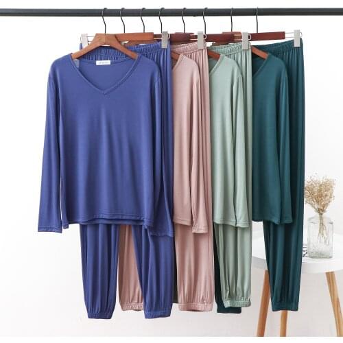 Thin slimming home service womens cotton loose plus size spring and summer long-sleeved trousers two-piece maternity pajamas se