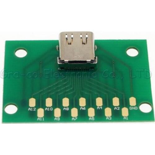USB 3.1 test female socket usb3.1 type c 24P Connector test board adapter board
