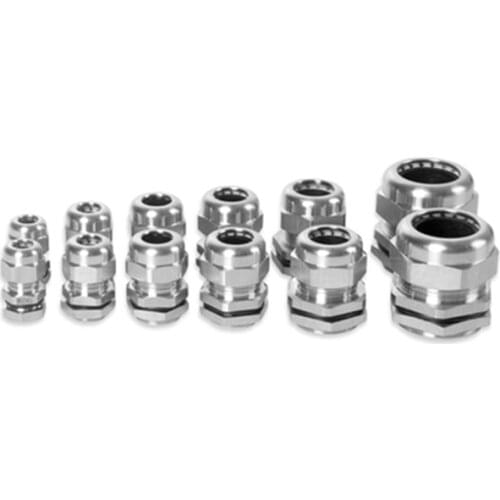 Waterproof Cable Gland Connector IP68 304 Stainless Steel Inox Metric Cable M6 M8 M10 M12 M14 M16 M18 for 3-6.5mm 4-8mm Cable