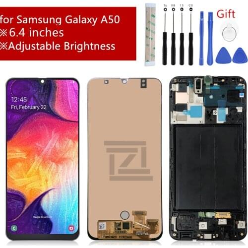 For Samsung galaxy A50 LCD A505F/DS A505F A505A Touch Screen Digitizer Assembly with frame For Samsung A50 display repair parts