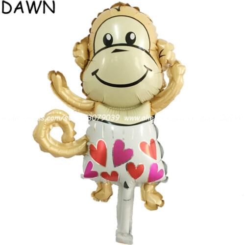10pcs/lot mini children monkey toy balloons aluminum balloons wedding party decoration balloon wholesaleLovely flower monkey