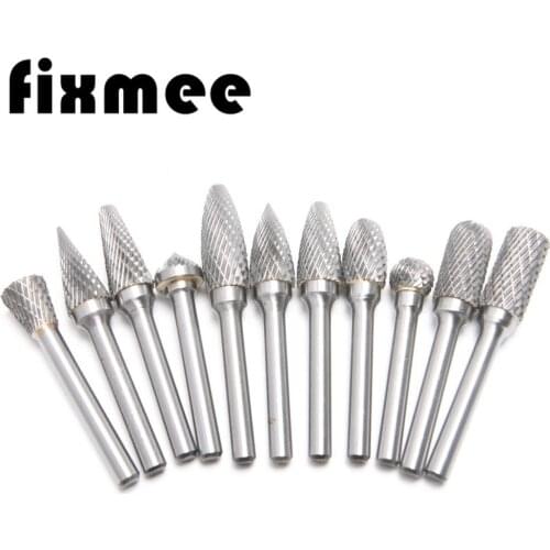 12mm Head Tungsten Carbide Rotary Point Burr Die Grinder Bit 6mm Shank Milling Cutter Abrasive Tools