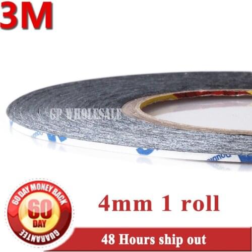 4mm * 50 meters 3M black Two Sided Adhesive Tape Sticky for Cell Phone LCD Touch Pannel Screen Repair Case / Logo Adhesive #901