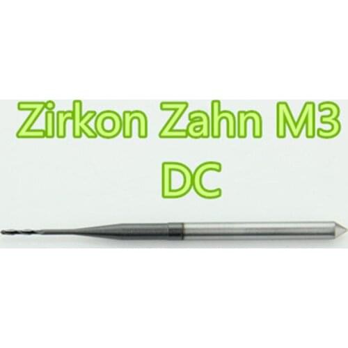 5 PCS/lot High Quality DC Dental Zirconia Tungsten Carbide Milling Bur Machine Zirkon Zahn M3 System 0.5/1.0/2.0mm Length 57 mm