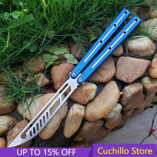 Theone Bushing System Butterfly Kraken Sea Monster Channel Aluminum Handle Hunting Trainer Knife Tactical Hunting Edc Knives