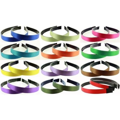 30pcs 15mm Satin Ribbon Lined plastic Black Headband with Teeth Headwear Headdress