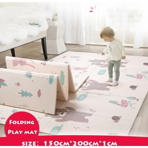 Infant Shining Foldable Baby Play Mat Thickened Tapete Infantil Home Baby Room Puzzle Mat XPE 150X200CM Splicing 1CM Thickness