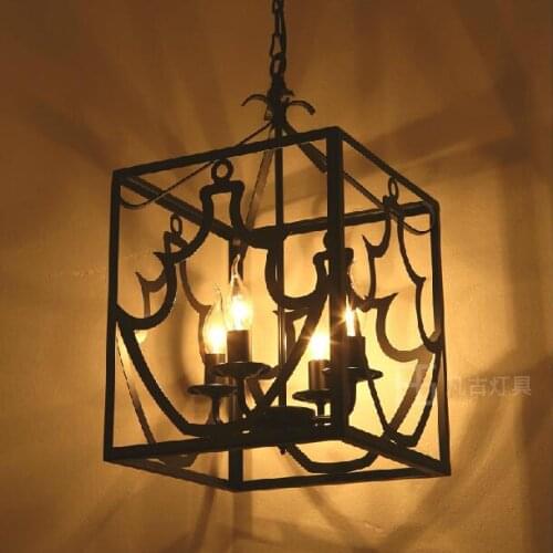 Designer Loft retro industrial bar modern minimalist warehouse balcony rice restaurant wrought iron Pendant lamp LO81107