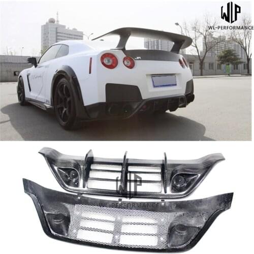 GTR GT-R R35 High quality Carbon fiber Rear bumper diffuser lip Car styling For Nissan GTR R35 Car body kit 08-11
