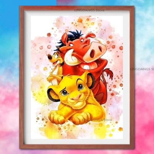 25x30cm 5d Diy Diamond Painting Disney Lion King Movie New Arrivals Cartoon Simba Full Drill Diamond Mosaic Kits Home Decor Gift