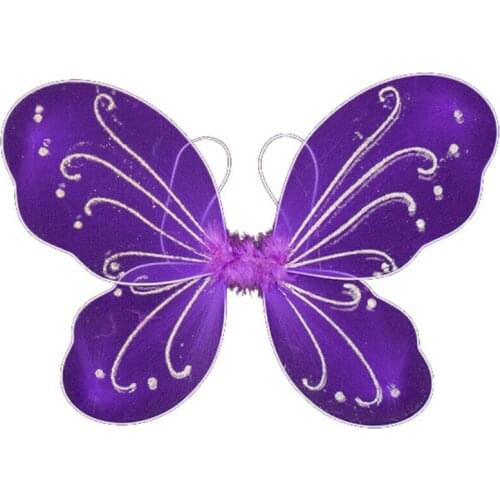 Adult Kid Pixie Wing Fee Multicolor Colorful Fairy Butterfly Shape Wings Fluffy Plush Party Decorations 35X42cm