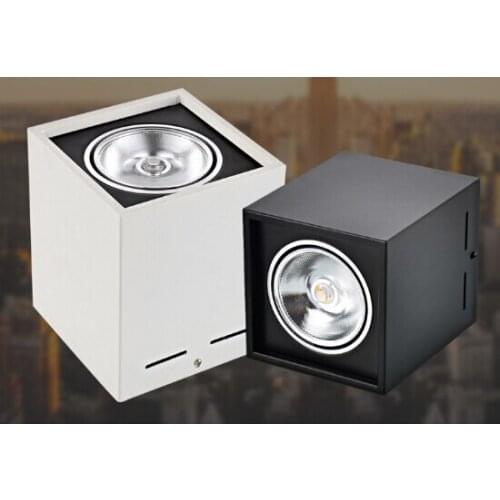 10pcs Square COB LED Downlight one head 7W 10W 15W 20W 30W Surface Mounted LED Ceiling Lamps Spot Light LED Downlight AC85V-265V