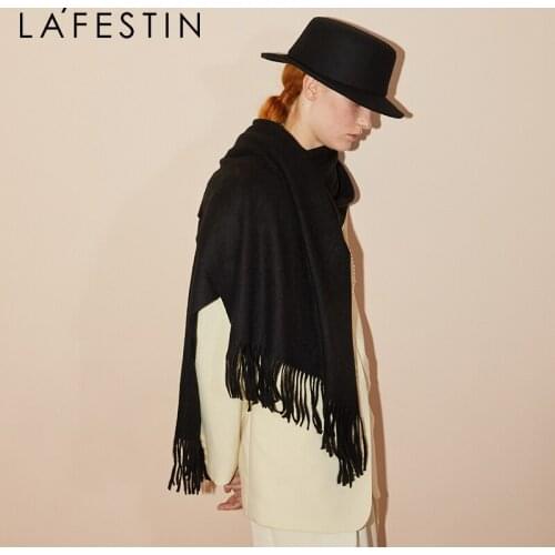 LAFESTIN 2020 autumn and winter new trendy fashion temperament warm and comfortable scarf simple and versatile long scarf