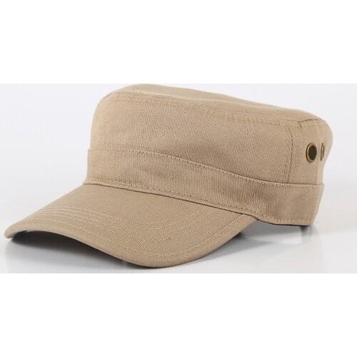 Mens Khaki Flat Top Cap Thick Winter Warm Military Hats for Men Army Green Grey Black Navy